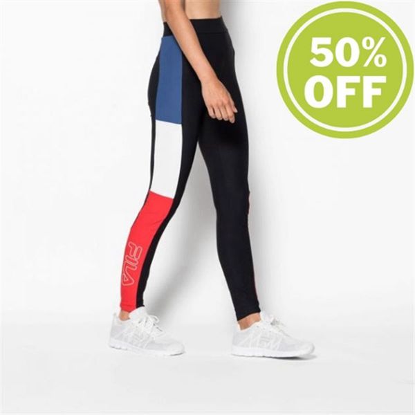 Legging Fila Mulher Pretas/Vermelhas/Branco/Azuis - Fila Honor En Portugal,GEXU-08931